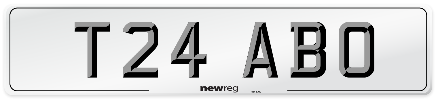 T24 ABO Number Plate from New Reg